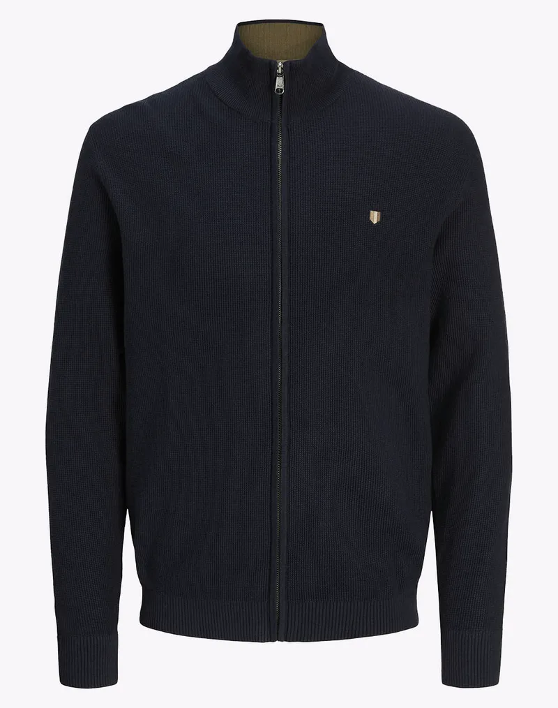JACK&JONES JPRBLUREX KNIT FULL ZIP CARDIGAN LN 12284356-Seaborne DarkBlue