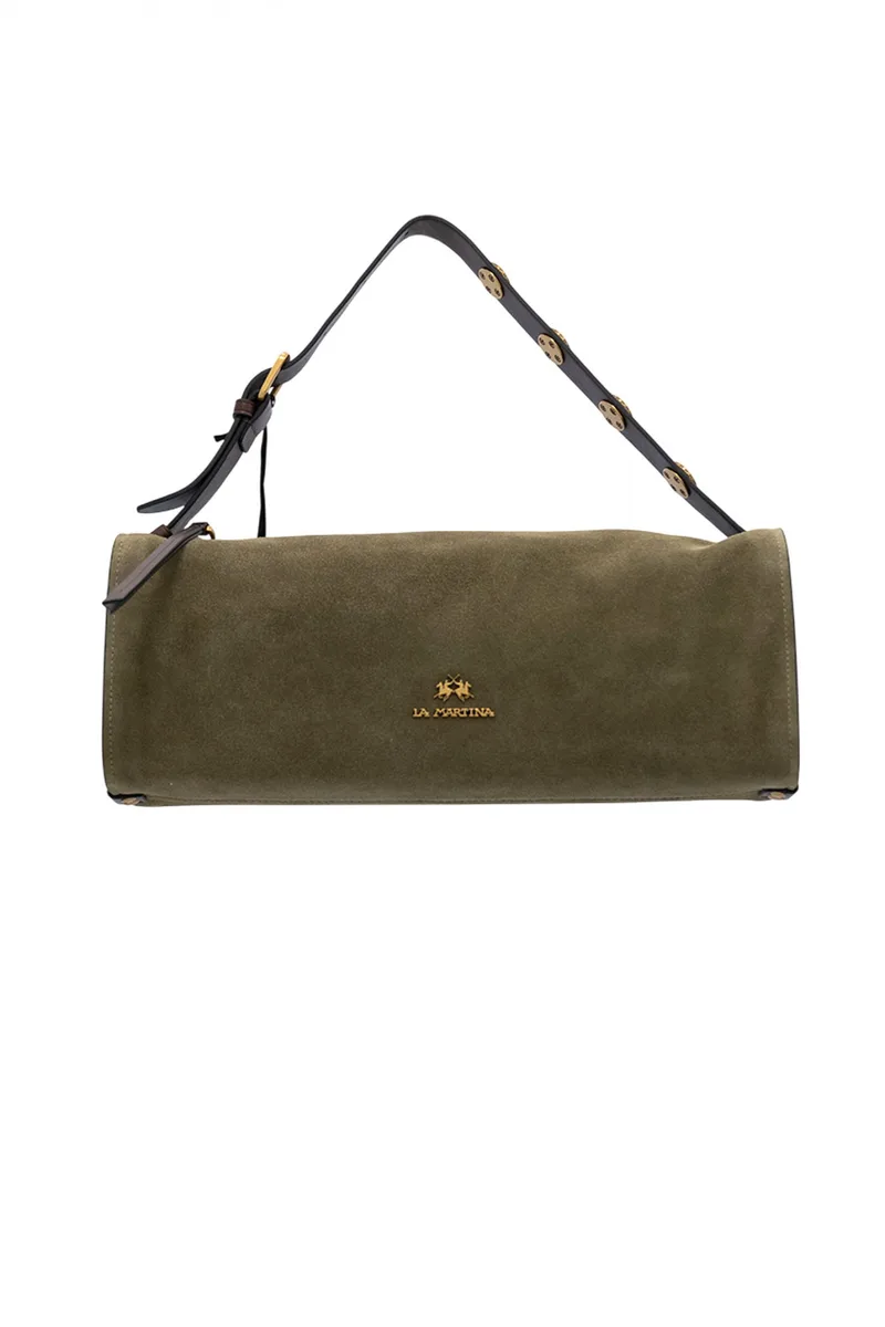 LA MARTINA ΤΣΑΝΤΑ MALBEC SHOULDER BAG SUEDE/CUOI ΛΑΔΙ