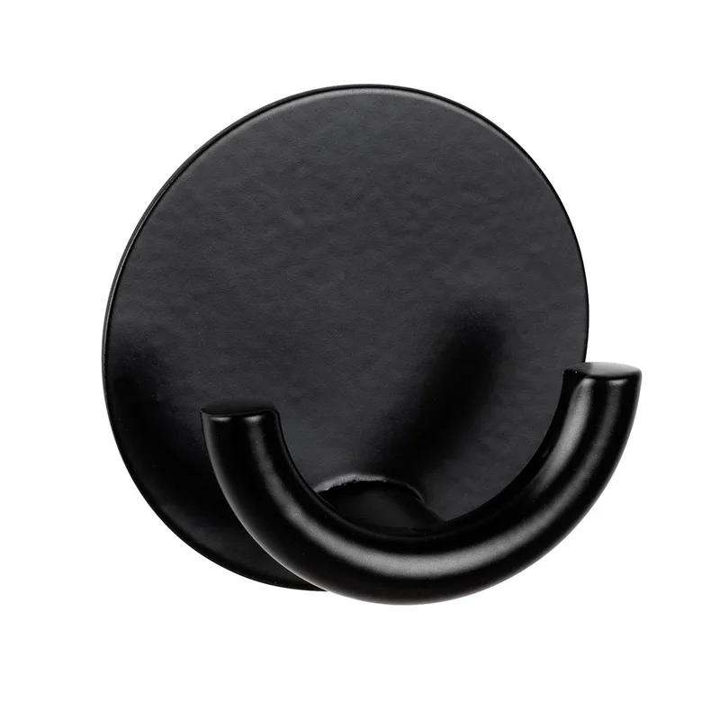 Κρεμαστράκι Αυτοκόλλητο (Φ5.3x2.5) Wenko Rondo Black 25657100