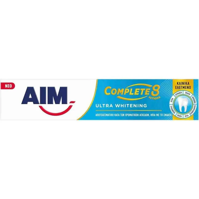 AIM Οδοντόκρεμα Complete 8 Action Ultra White 75ml