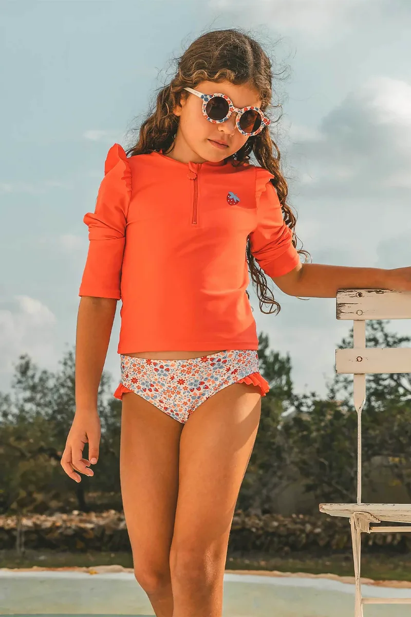 DPAM σετ παιδικό μαγιό για κορίτσια "Strawberry Spring" - 376079 Κοραλί