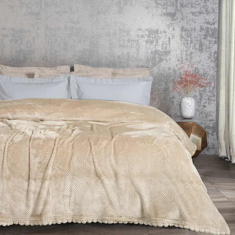 Κουβέρτα Fleece Μονή 160x220εκ. Blankets 1187 Μπεζ Das Home (Ύφασμα: Polyester, Χρώμα: Μπεζ, Μέγεθος: Μονά) - Das Home - 420588161187