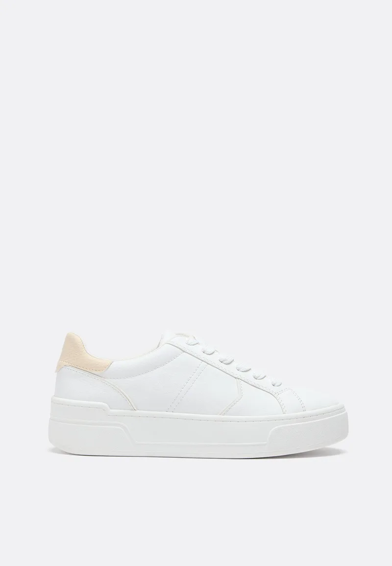 Stradivarius Casual Αθλητικά Παπούτσια Πλατφόρμα Λευκό 36
