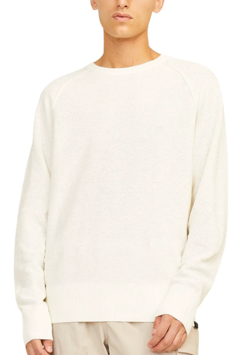 Πουλόβερ Jack & Jones Jcomason Knit Crew Neck 12264525-Cloud Dancer Ανδρικό