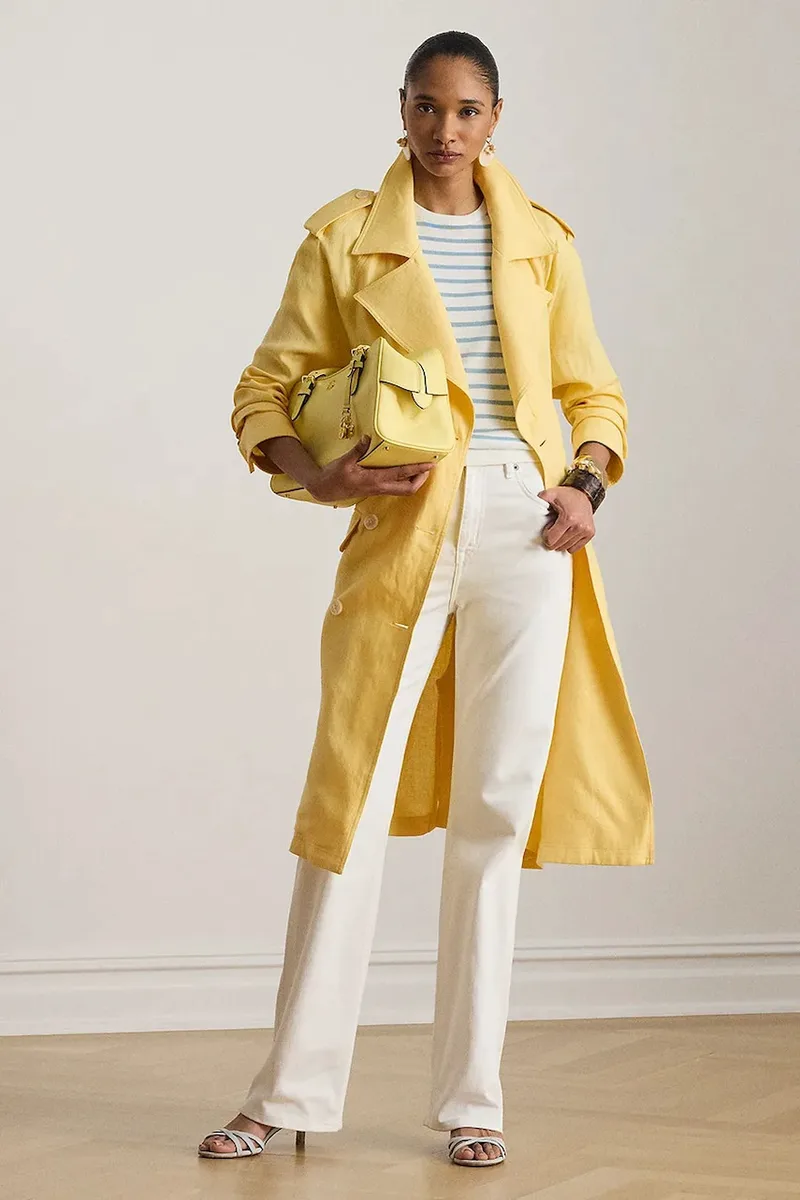 Lauren Ralph Lauren καμπαρντίνα γυναικεία λινή