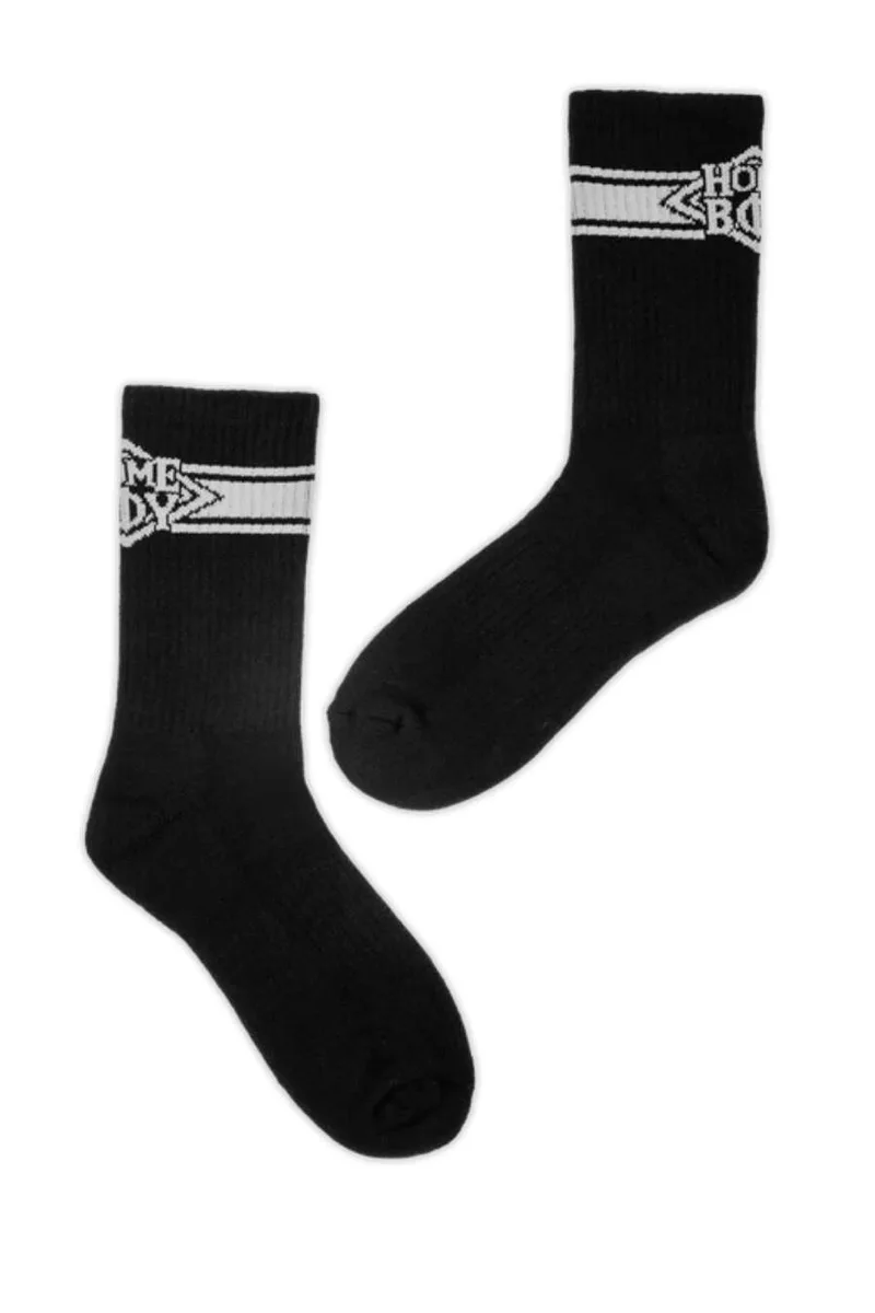HOMEBOY Κάλτσες NAPPO STRIPE Sock (double pack) - ΜΑΥΡΟ-01SO1220-BLACK