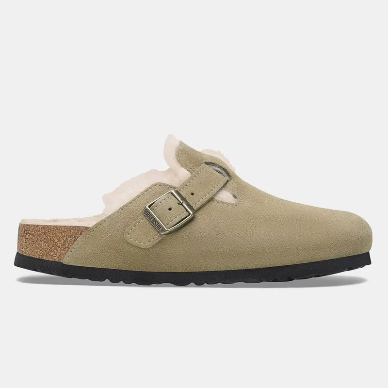 Birkenstock Boston Shearling Leve Slim Γυναικείες Παντόφλες (9000240836_3120)