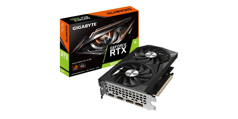 Gigabyte RTX3050 Windforce OC V2 8GB GDDR6 HDMI DP DVI