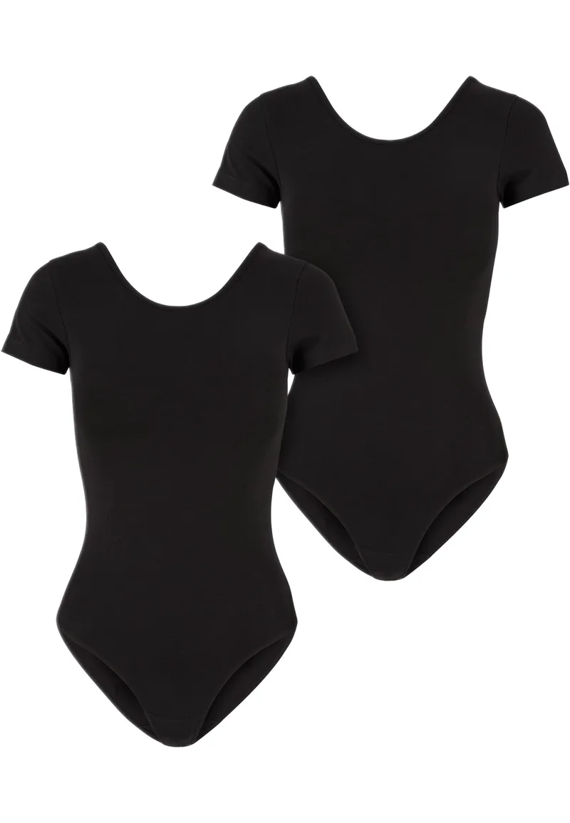 Ladies Organic Stretch Jersey Body 2-Pack Urban Classics TB6170A black+black