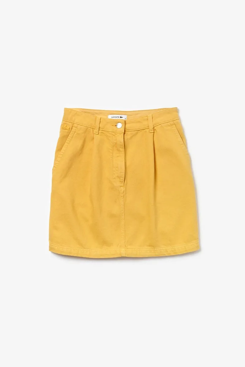 Lacoste γυναικεία mini φούστα μονόχρωμη - JF4401 Κίτρινο