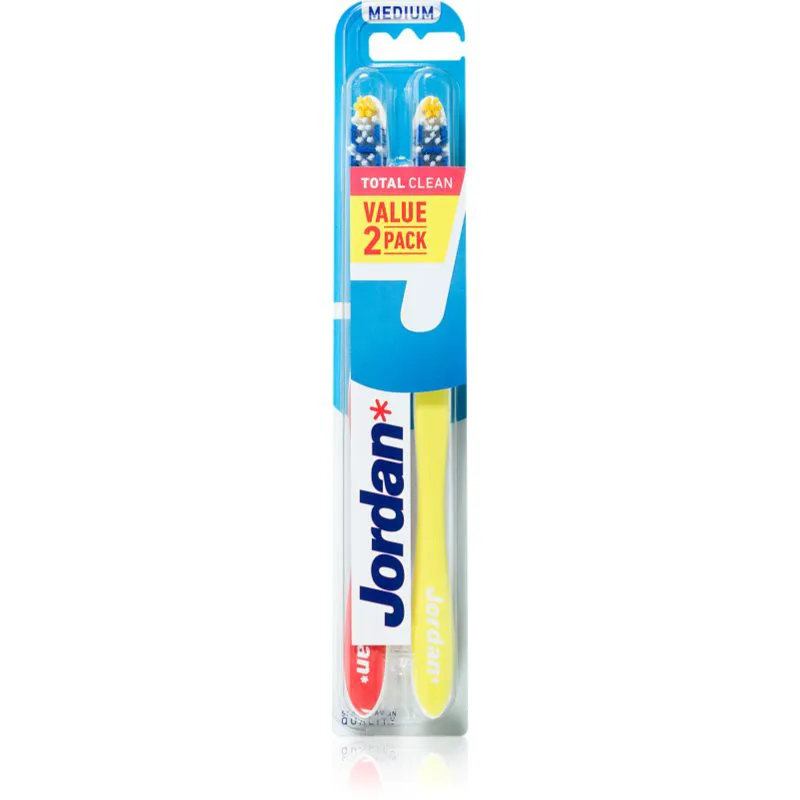 Jordan Total Clean Medium 2 pack οδοντόβουρτσα 2 τμχ
