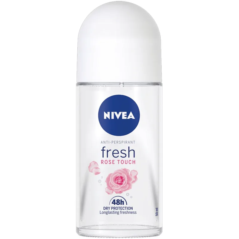 Nivea Fresh Rose Touch Anti Perspirant Roll-on Deo Γυναικείο Αποσμητικό για 48ωρη Αποσμητική Προστασία με Άρωμα Τριαντάφυλλο 50ml