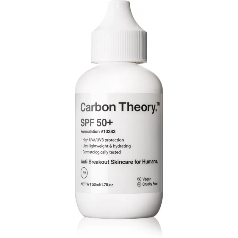 Carbon Theory SPF 50+ ενυδατική προστατευτική κρέμα SPF 50+ 50 ml