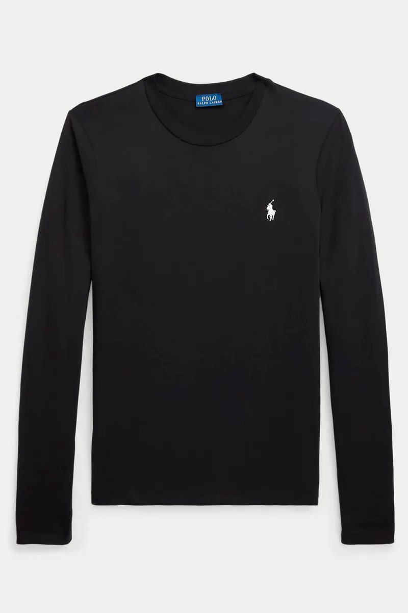 RALPH LAUREN T-SHIRT LSL BSR ΜΑΥΡΟ