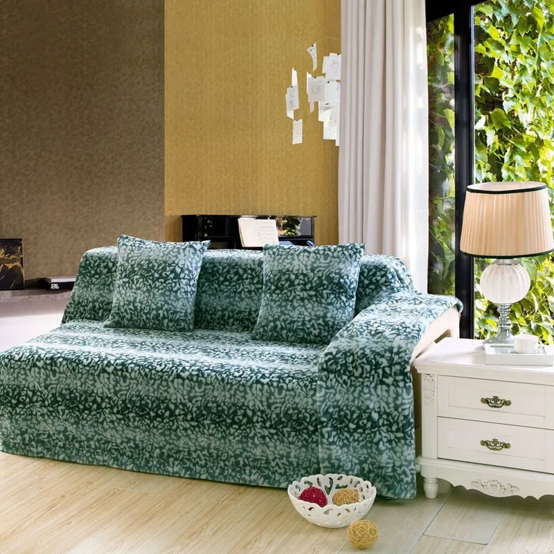 Ριχτάρι Πολυθρόνας Silk Fashion Leopard Μπλέ 180x180