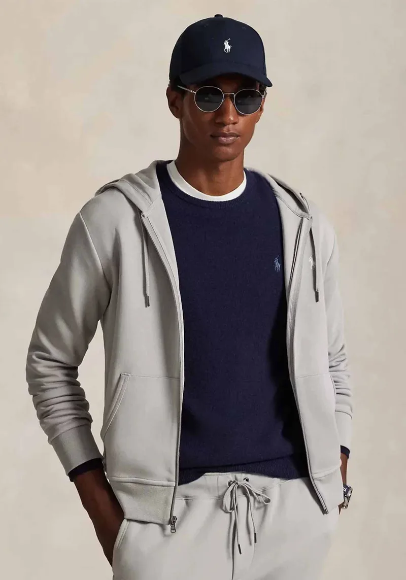Polo Ralph Lauren Ζακέτα με κουκούλα Double-Knit - 710881517 092 Grey