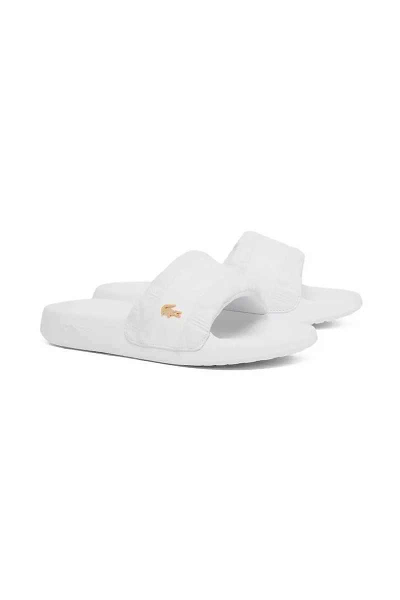 Lacoste γυναικείες σαγιονάρες "Serve Slides Hybrid" - 51CFA003121G Λευκό