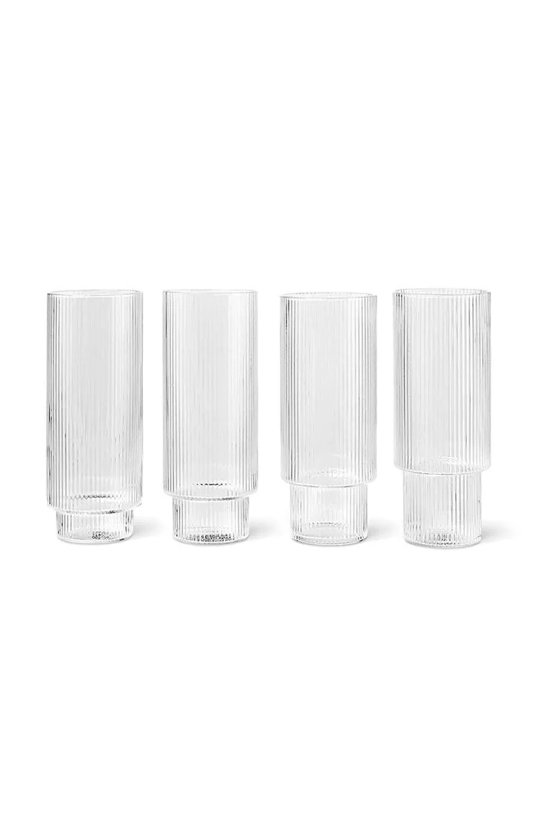 Σετ ποτηριών για ποτά ferm LIVING Ripple 300 ml 4-pack