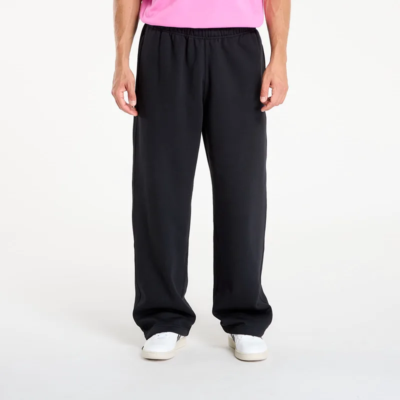 Φόρμα Nike Solo Swoosh Men's Fleece Open-Hem Pants Black/ Black/ White L