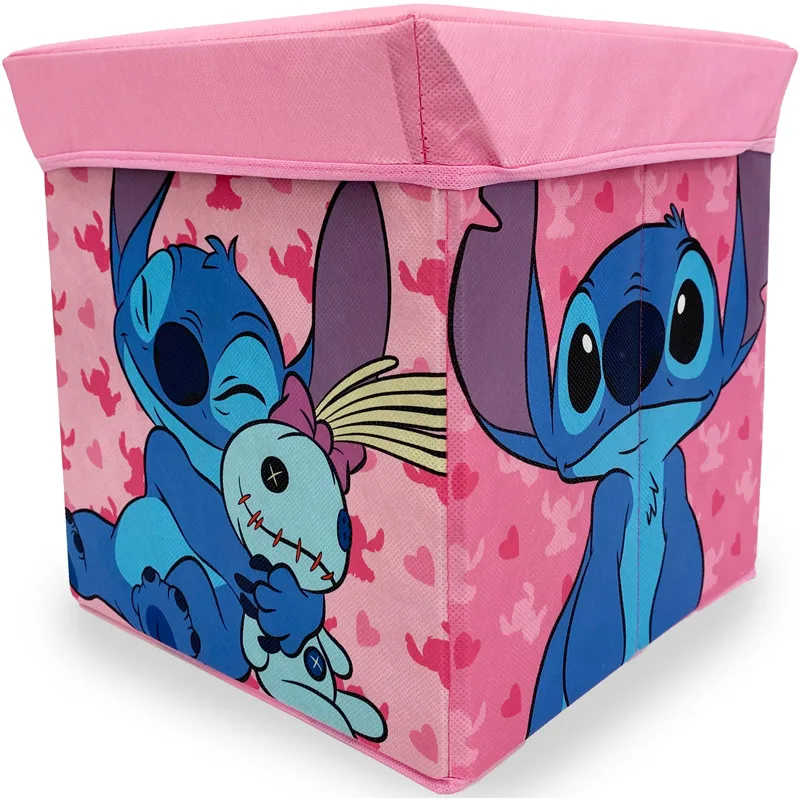 Παιδικό Σκαμπό Με Αποθηκευτικό Χώρο 30x30 Dimcol Lilo & Stitch 13 Ροζ