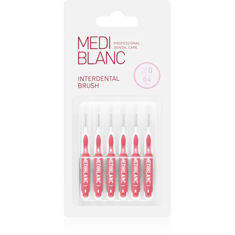 MEDIBLANC Interdental Pick-brush μεσοδόντιο βουρτσάκι 0,4 mm Ροζ 6 τμχ