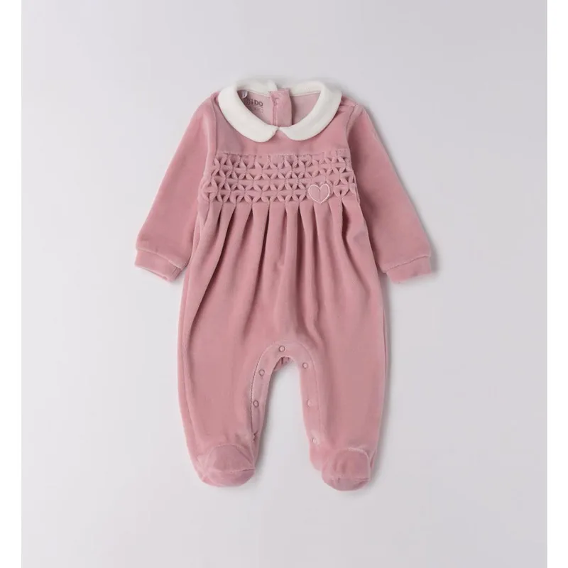Φορμάκι μπεμπέ βελουτέ κορίτσι I DO-4.F187-2783-Pink