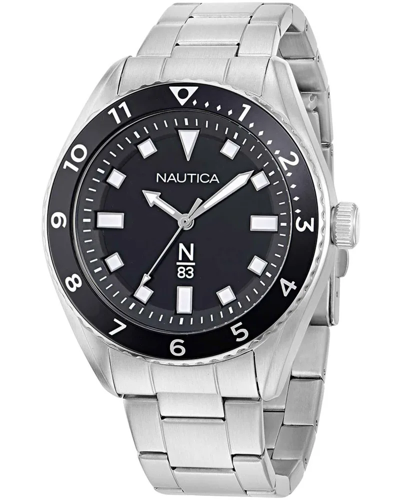 NAUTICA N83 Finn World - NAPFWF406, Silver case with Stainless Steel Bracelet