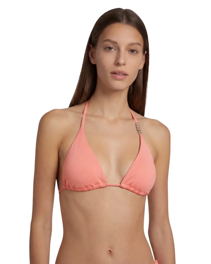 Guess Γυναικείο Μαγιό Padding Triangle Bikini Top E6GJ30MC040-FK0H Κοραλί