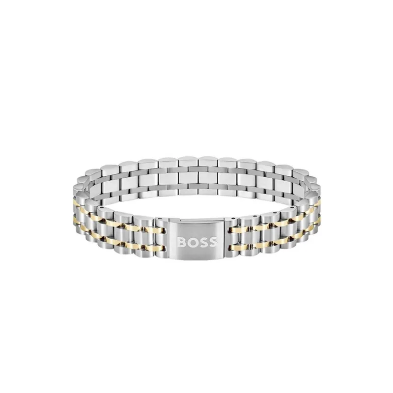 HUGO BOSS Ανδρικό Βραχιόλι Από Δίχρωμο Ανοξείδωτο Ατσάλι 1580647