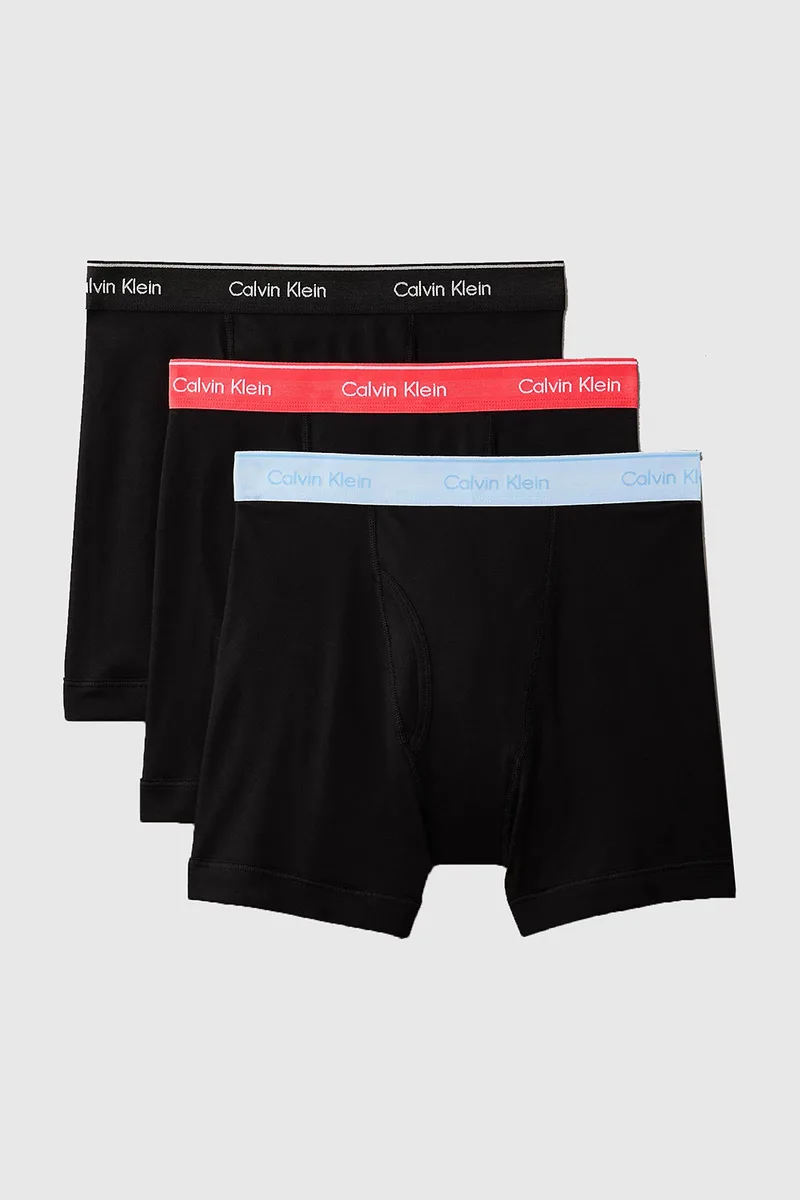 Calvin Klein ανδρικά βαμβακερά μποξεράκια με μακρύ πόδι Boxer Briefs-100% Cotton (Συσκ. 3τμχ.)-000NB4003A-3RX