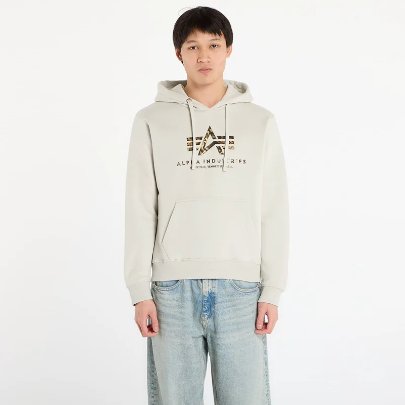 Φούτερ Alpha Industries Basic Hoodie BL Effect Print Stone XL