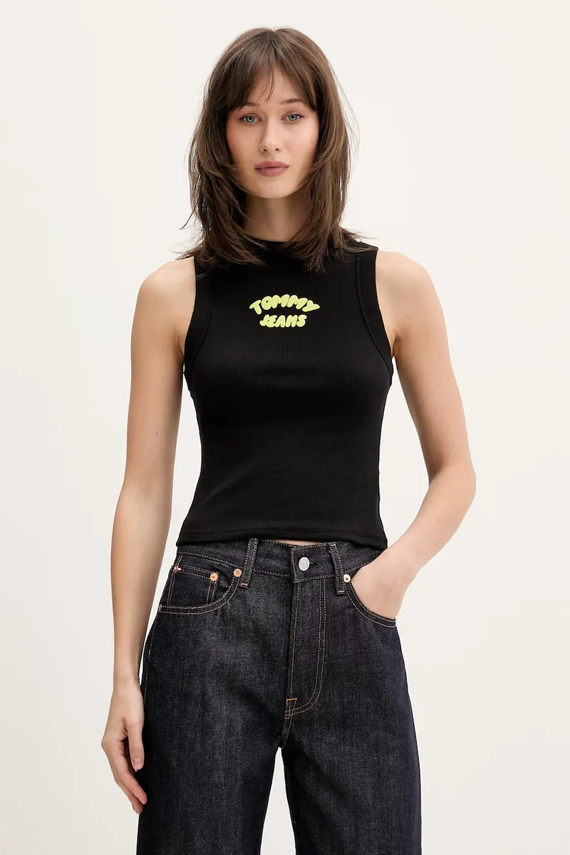 Tommy Jeans τοπ γυναικείο βαμβάκι με ελαστάν