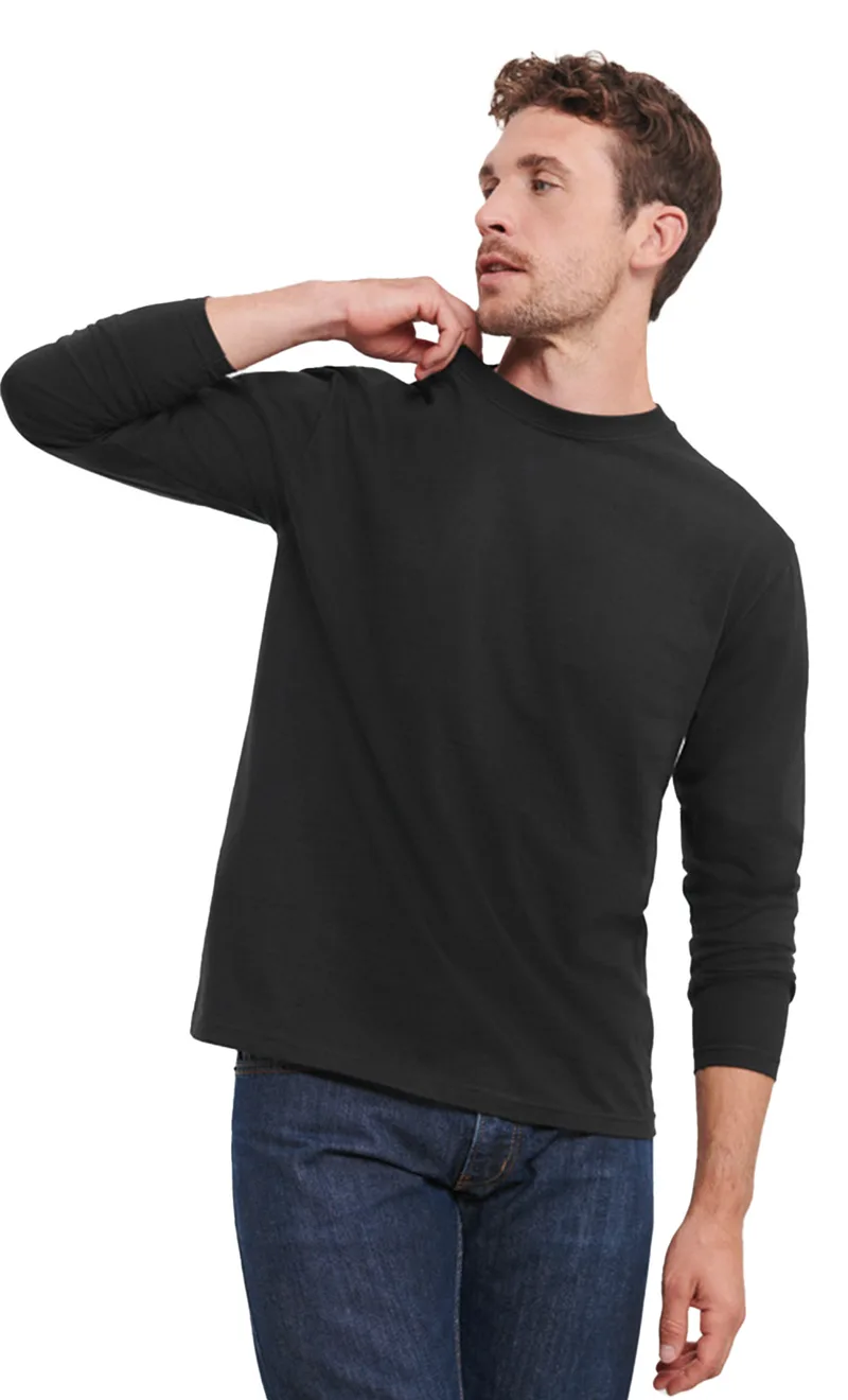 Μακρυμάνικο T-Shirt 0R180L Russell Europe Black