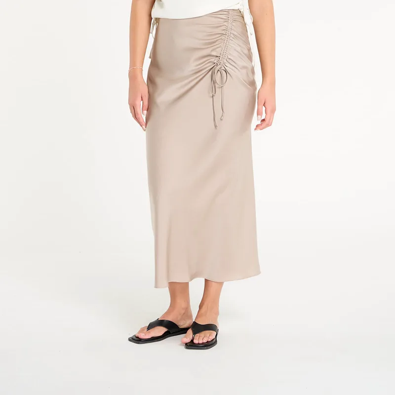 Φούστα AllSaints Alexia Skirt Taupe Grey 26