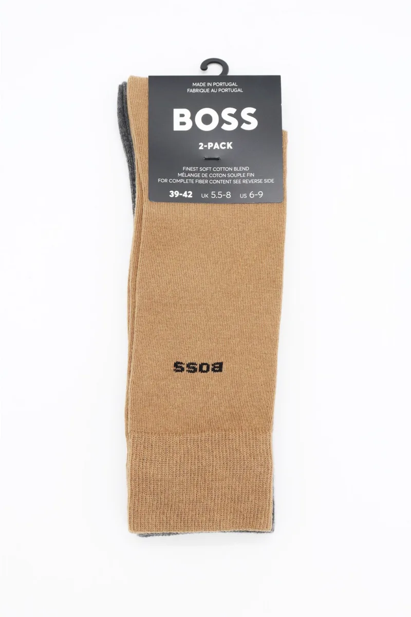 BOSS ΚΑΛΤΣΕΣ 2P RS UNI COLORS CC ΜΠΕΖ-ΓΚΡΙ