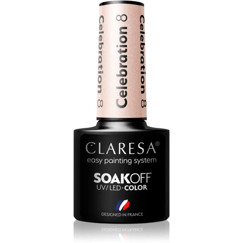 Claresa SoakOff UV/LED Color Celebration τζελ βερνίκι νυχιών απόχρωση 8 5 γρ