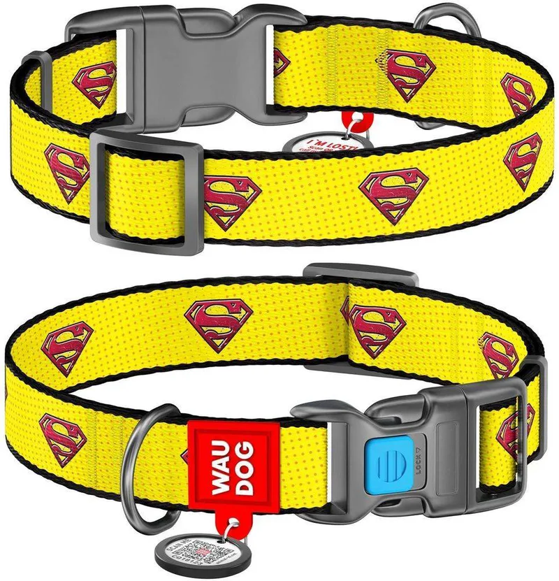 ΠΕΡΙΛΑΙΜΙΟ WAUDOG SUPERMAN 2 PLASTIC FASTEX (25MM / 31-49CM)