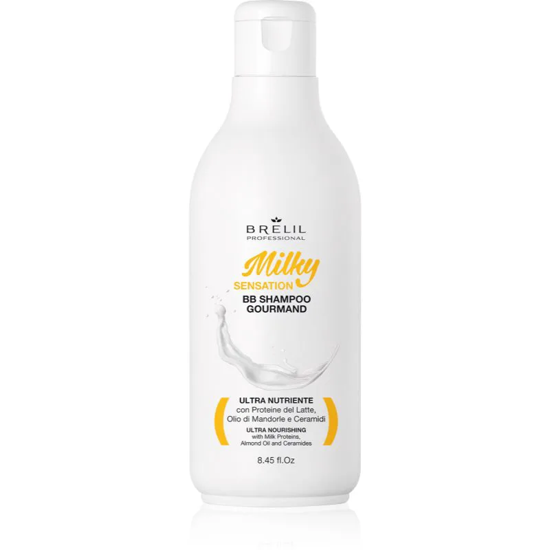 Brelil Professional Milky Sensation BB Shampoo αναγεννητικό σαμπουάν για αδύναμα και ταλαιπωρημένα μαλλιά 250 ml