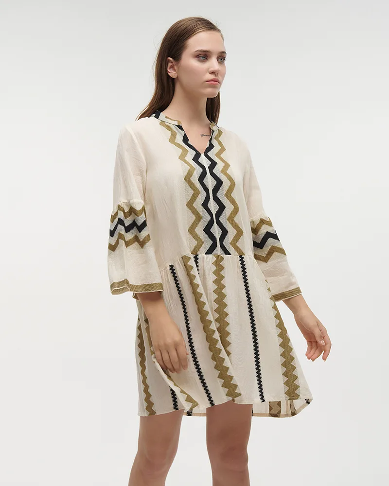 Φόρεμα BLE Mini Με Ethnic Κέντημα