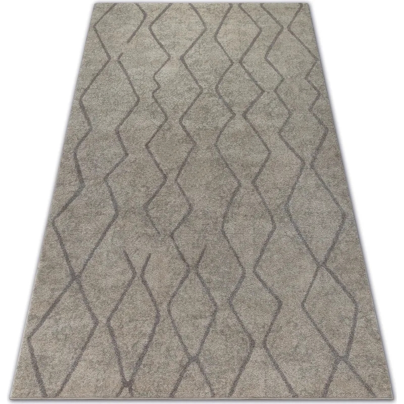 Χαλιά Rugsx Χαλί SOFT 8050 Ζιγκ Ζαγκ BOHO κρέμ 120x170 cm