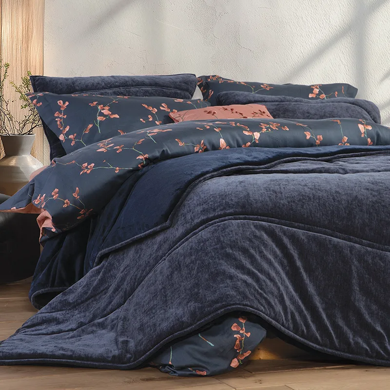 Κουβερτοπάπλωμα Υπέρδιπλο 240X220 Nef Nef Vania Blue/Black (240x220)