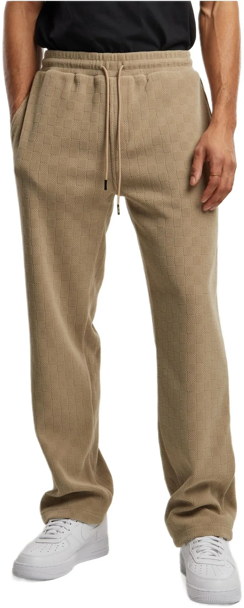 Jacquard Velvet Wide Sweatpants Urban Classics TB6771-03738 unionbeige
