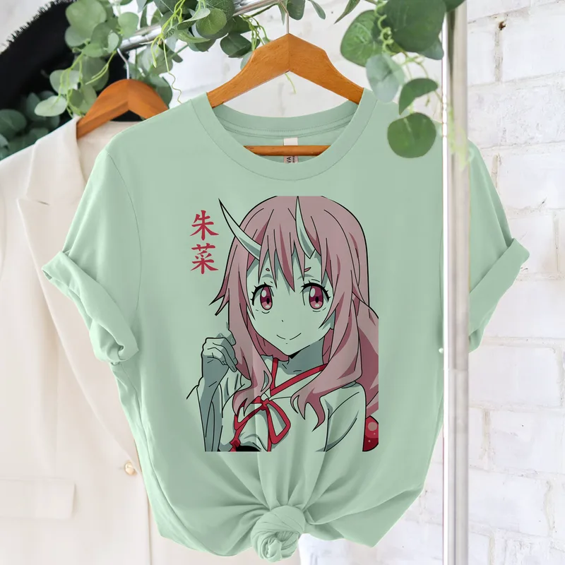 Pinkie Αnime - Organic Vegan T-Shirt Unisex - Μέντα - M
