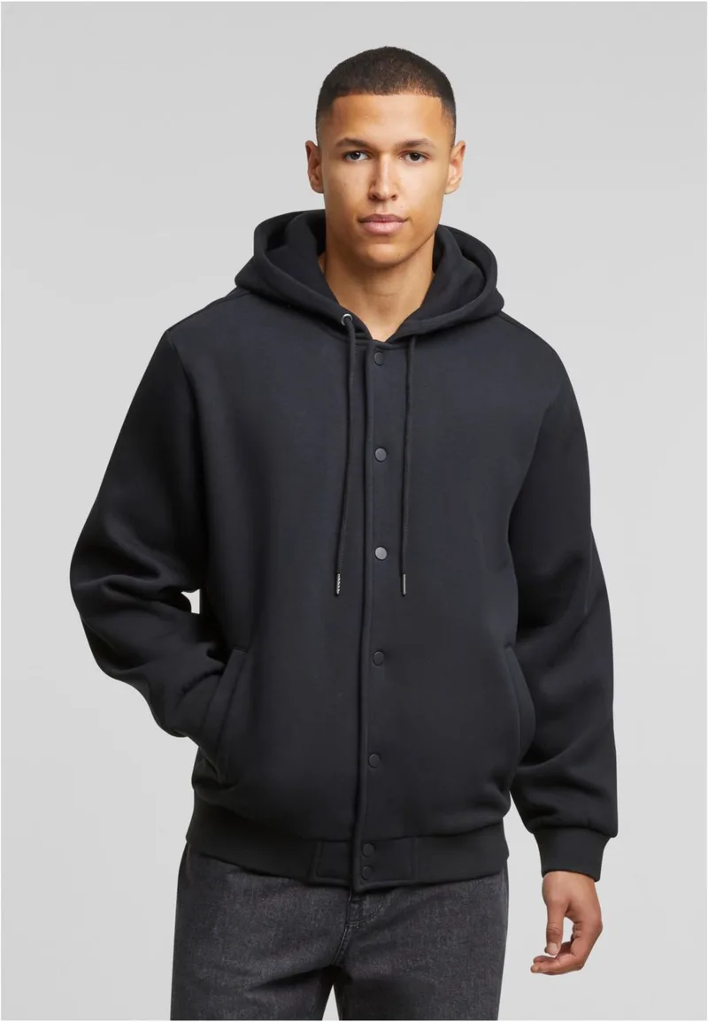 Fluffy fleece hood jacket Urban Classics TB7316-00007 black