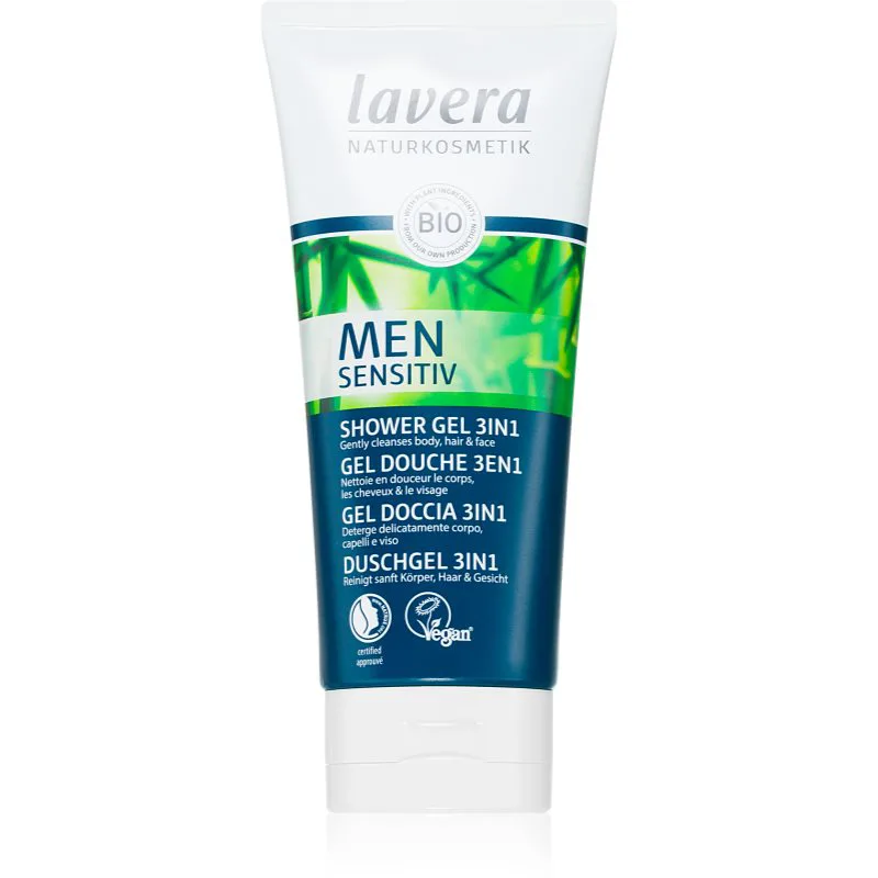 Lavera Men Sensitiv τζελ για ντους 3 σε 1 200 ml
