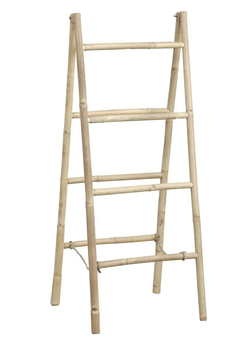 Κρεμάστρα Σκάλα Bamboo Για Πετσέτες Μπάνιου Διπλή Πτυσώμενη 4 Θέσεων 52x48Χ100cm