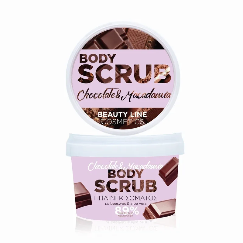SCRUB ΣΩΜΑΤΟΣ ΜΕ ΑΡΩΜΑ ΣΟΚΟΛΑΤΑ ΚΑΙ ΜΑΚΑΝΤΕΜΙΑ 250ML