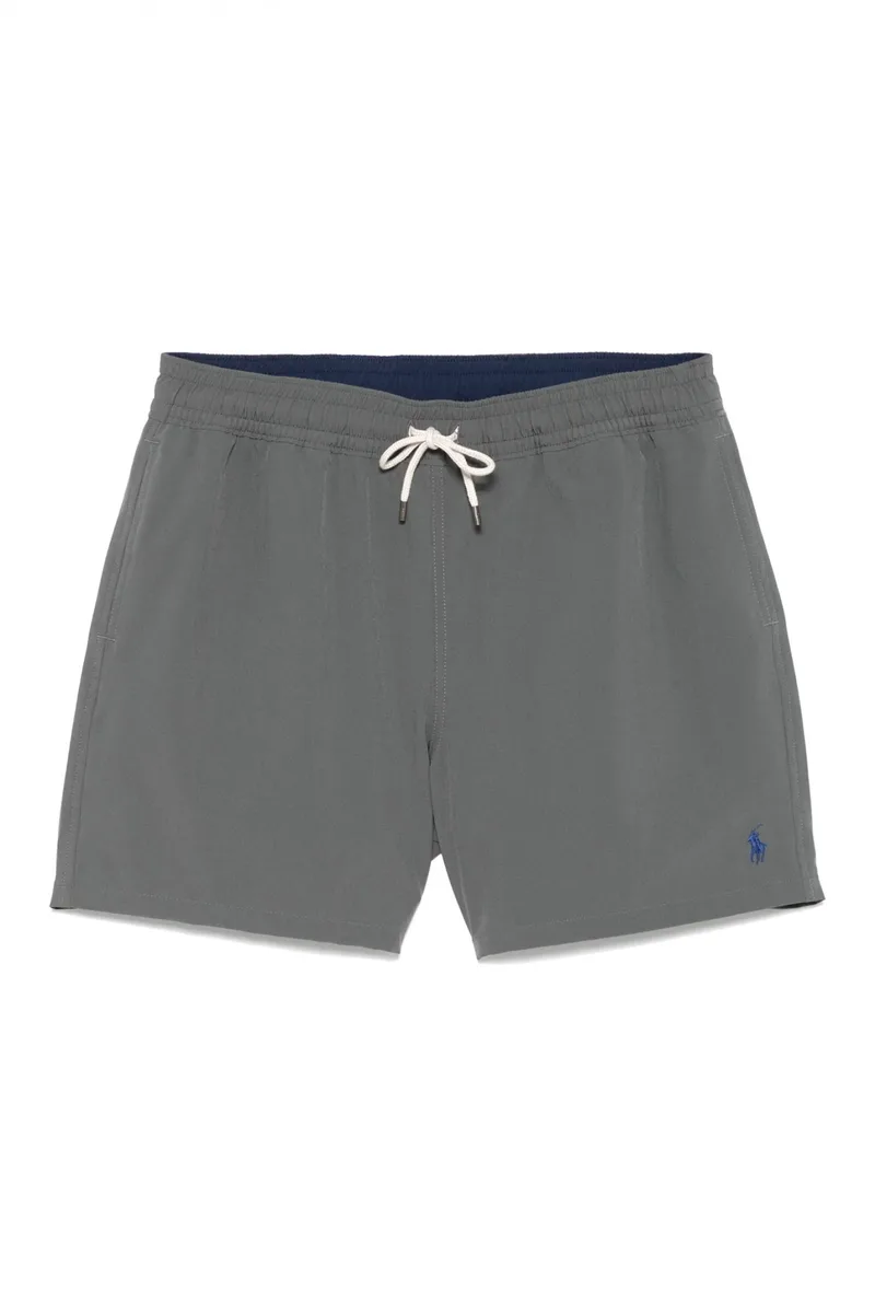 RALPH LAUREN ΜΑΓΙΩ M CLASSICS TRAVELER SHORT LOGO ΓΚΡΙ