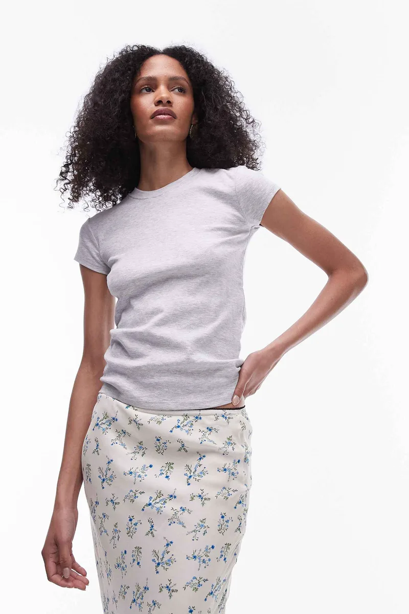 Topshop γυναικείο T-shirt μονόχρωμο "Tseveryday" - 31000138 Γκρι
