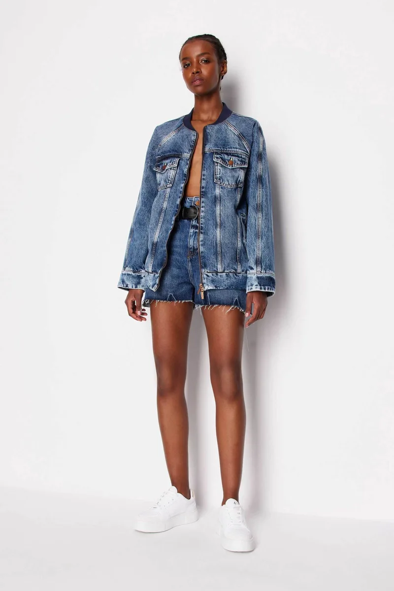 Armani Exchange γυναικείο denim σορτς - 3DYJ71Y16EZ Denim Blue